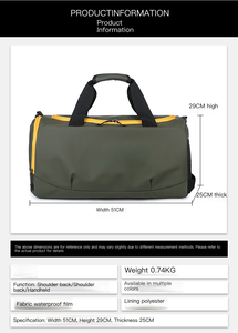 Custom Logo Unisex Polyester Waterproof 3-Way Carry Weekend Luxury Travelling <strong>Basketball</strong> Sports Gym Yoga Weekender Overnight - Product Image 6