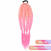 Extensions de Queue de Cheval Effet Arête de Poisson en Différentes Couleurs pour Enfants, Ventes Flash