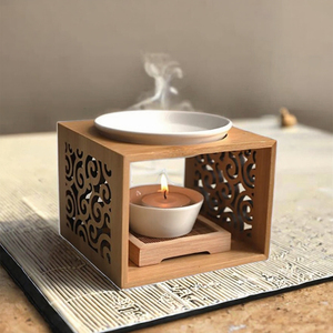 Ceramic Aromatic Sandalwood Scented <b>Essential</b> <b>Oil</b> & Wax Melt <b>Burner</b>-Chinese Incense Eco-Friendly & Durable - Product Image 3