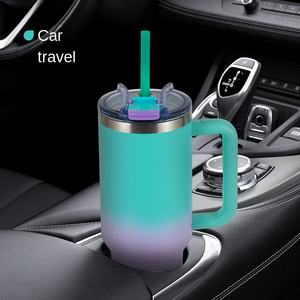 Vente chaude 304 Gobelets isolés en acier inoxydable Poignée de grande capacité avec voyage sous vide à ampoule de glace à trois boissons - Product Image 5