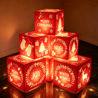 Lampes LED carrées personnalisées avec logo imprimé, éclairage RGB, pour Noël, Nouvel An, fêtes, décorations de Noël