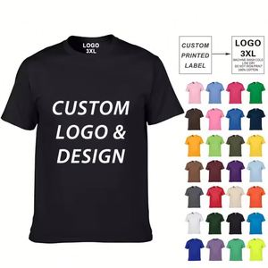 High Quality Custom Screen Printing Short Round Neck Blank 100% Cotton Plain <b>T</b> <b>Shirt</b> <b>for</b> <b>Men</b> - Product Image 1