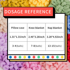 Yarncrafts 공상 연약한 폴리에스테 큰 반복 뜨개질을 하는 담요를 위한 다색 실 반복 니트 털실 - Product Image 2
