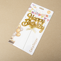 Neues Design Bunter 3D-Buchstaben-Kuchendeckel Alles Gute zum Geburtstag Topper für Kuchen, der Lieferungen verziert