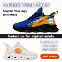 Chaussures de sport décontractées pour hommes de qualité supérieure, baskets de marche et de course avec impression de motifs personnalisés pour les commandes en gros destinées aux entreprises de vente au détail