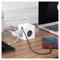 Toma de corriente universal EU Cube con protección contra sobretensiones Múltiples salidas con 3 puertos de carga USB Regleta de alimentación extendida inteligente