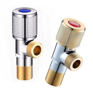 Robinet d'arrêt d'angle en laiton à filetage mâle G1/2'' pour raccord de tuyau standard, pour eau chaude et froide, cuisine et salle de bain - Product Image 1