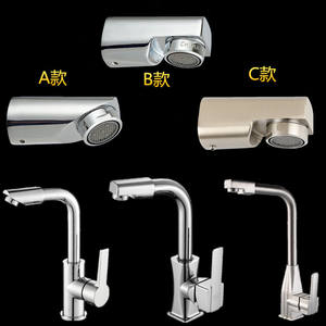 Tête de robinet rotative à 360° pour éviers de cuisine et lavabos, design moderne et classique, bec rotatif, filtre aérateur, eau chaude et froide - Product Image 1