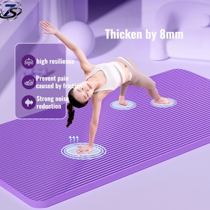 Tapete de <span class=keywords><strong>Yoga</strong></span> Ecológico Impermeable de 8mm de Grosor, Antideslizante, de NBR, con Correa de Transporte para Ejercicio en Casa, Hot <span class=keywords><strong>Yoga</strong></span> y Pilates - Product Image 5