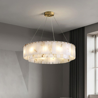 Lustre ZeroUNO en albâtre naturel espagnol, lustre en marbre d'albâtre, fabricants d'albâtre, lustre de luxe pour hall d'hôtel
