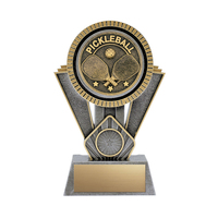 Weivista Gravure Personnalisée Texte Logo Antique Argent Résine Pickleball Trophy Award