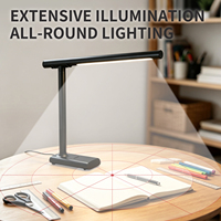 Lampe de bureau LED à charge magnétique, lumière de table pour protéger les yeux, idéale pour les étudiants, la lecture, la chambre, le bureau, le travail
