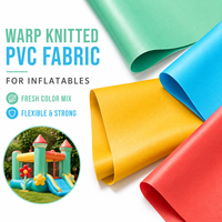 Échantillons de tissu PVC tricoté warp 1000D 20x20 multicolores pour modèles publicitaires gonflables