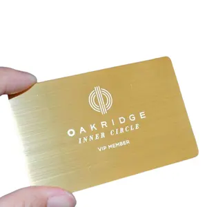 Carte de visite de cartes en métal SS personnalisées haut de gamme avec code Qr carte de visite en métal doré de luxe