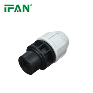 IFAN Customization PE Pipe Fittings Female Socket PN16 Good Flexibility HDPE Compression Fittings