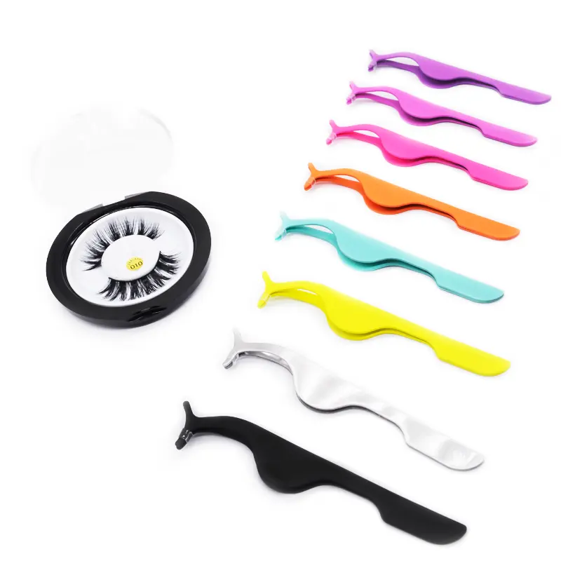 Großhandel Fabrik preis Beauty Tools Kit benutzer definierte Marke mehrfarbige Wimpern verlängerung Set Wimpern pinzette