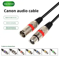 Câble audio transfrontalier avec connecteur XLR Cannon à gaine PVC colorée, mâle-femelle, en cuivre sans oxygène et cuivre nu, pour microphone et mixage