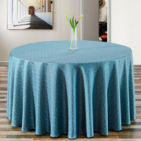 Nappe de table personnalisée en polyester jacquard, motif floral uni, ronde, rectangulaire, pour mariage, banquet, fête, décoration, hôtel, lavable