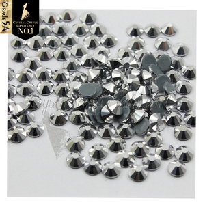 Strass thermocollant Crystal Castle 5A de qualité supérieure, en verre, noir jet, hématite, pierres de cristal labrador, strass argenté pour chaussures - Product Image 3