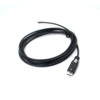 Cable USB Tipo-C Macho Personalizado con Conector de Rosca a Cable de Extremo Abierto, 2M, Negro, Cable de Alimentación y Datos Personalizado, OEM ODM