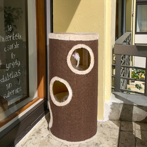 Chất lượng cao Nâu Mèo cây tháp sang trọng hiện đại bền vững sisal Thảm ba lỗ làm sang trọng MDF gỗ sang trọng hiện đại carton - Product Image 2