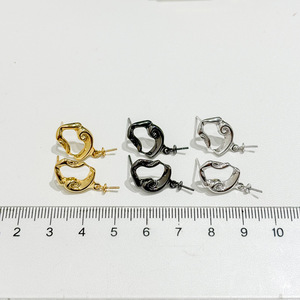Aretes de Plata DIY con Cuentas Redondas de 9-13 mm, Accesorios de Perlas DIY S925, Bandeja Vacía, Chapado Moderno 22236, Tamaño 12 mm - Product Image 4