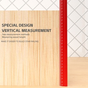 Regla de escala arquitectónica de aluminio de 12 pulgadas de alta precisión, reglas de medición de carpintería multifunción de Metal - Product Image 5