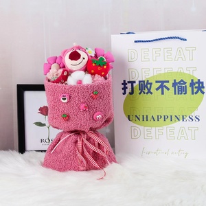 2025 थोक स्नातक की माँ का उपहार गुलाब भालू गुलदस्ता गुड़िया गुड़िया के लिए सुंदर प्लश खिलौना - Product Image 6