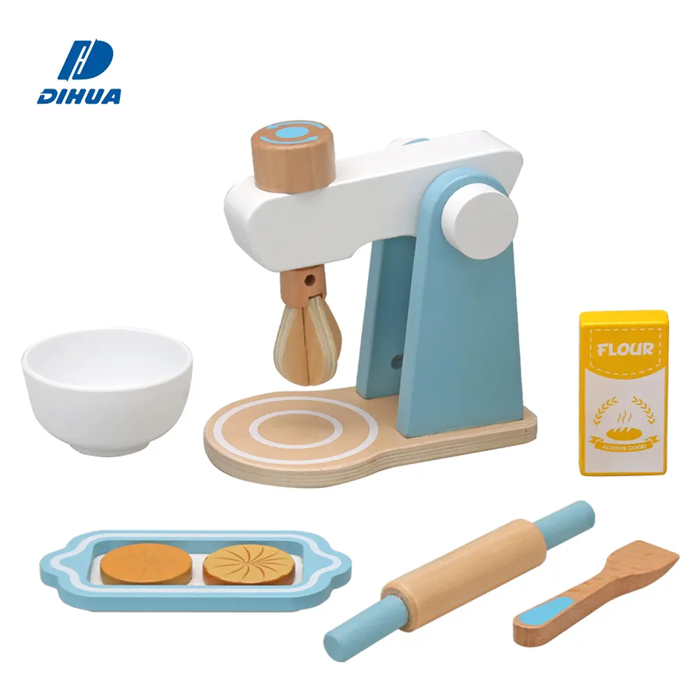 Деревянный кухонный миксер и игрушечный блендер для выпечки, кухонный игрушечный игровой Миксер для выпечки, детская деревянная игрушка для детей