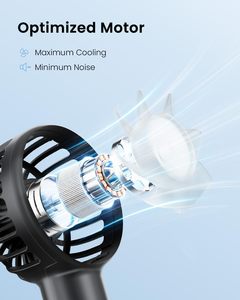 Mini Ventilador Turbo Portátil de Alta Velocidad y Tres Velocidades, Recargable por USB, Ventilador de Mano Eléctrico con Batería para Uso en Exteriores - Product Image 4