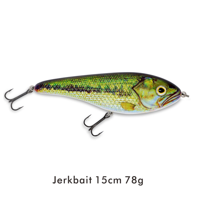 New Slow Sinking Bait 15cm 78g Jerkbait Pike Fishing Lure Artificial Hard Lure Plastic Hard Bait