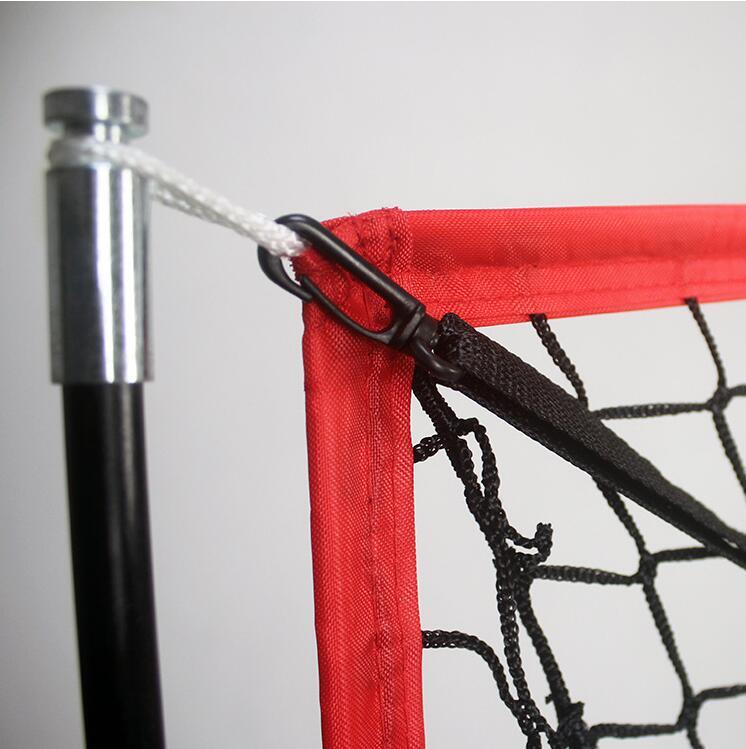 Filet De Frappe Baseball/softball 7x7 Portable Avec Cadre Acier - Grand Format Rouge