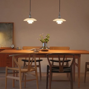 Lustre Louis en aluminium <span class=keywords><strong>PH3</strong></span>/2 danois, design moderne et minimaliste, abat-jour en verre doux blanc chaud, luminaire suspendu LED pour la maison - Product Image 3