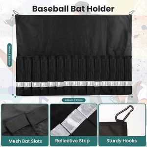 Muestra gratuita: Bolsa colgante para guardar bates de béisbol, con capacidad para hasta 15 bates. Bolsa de almacenamiento para equipo de béisbol y sóftbol. Soporte para bates de béisbol. - Product Image 2