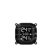 Système de surveillance de la pression des pneus de moto TPMS pour moto Affichage LCD TMPS avec 2 capteurs externes de roues