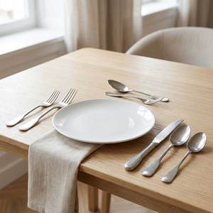 Service de table en acier inoxydable de haute qualité Pak Enterprises : ensemble de couverts, cuillères, fourchettes et couteaux pour la maison, la cuisine et les restaurants. - Product Image 6