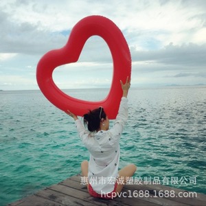 Inflatable Pvc Heart Swimming <b>Ring</b> 90Cm120Cm For Adults Water Sports Floatation Device - Product Image 4