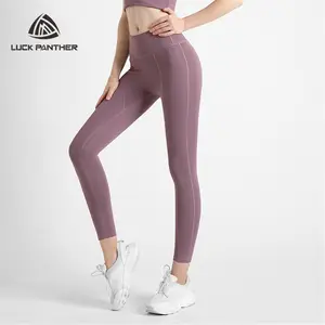 Quần Legging Dài Đến Mắt Cá Chân Cho Nữ Có MOQ Thấp Quần Legging Tập Yoga Ôm Sát Bụng Đồng Bằng Eo Cao