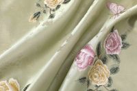Nouveauté 2025 Tissu jacquard brodé chinois haut de gamme enduit de PVC, tricoté en trame, en polyester tissé, pour vêtements de mariage, en stock, pour garçons