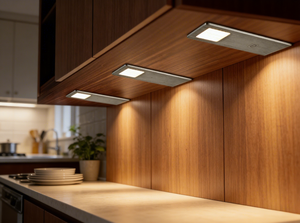 Lámpara de Cocina Moderna, Súper Delgada, de Forma Cuadrada, con Acabado de Aluminio Cepillado, para Debajo del Gabinete, con Garantía de 3 Años, Modelo 2819 - Product Image 4