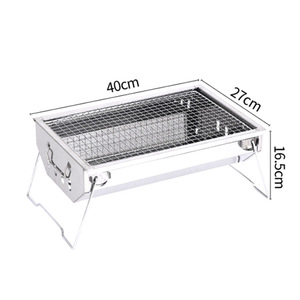 Barbecue portable pliable en acier inoxydable au charbon de bois pour le camping en plein air, source d'usine HZA-8825, Zhejiang, robuste et durable - Product Image 6
