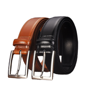 Cinturón de Cuero Genuino para Hombre, Estilo Vintage, con Hebilla de Aleación Resistente, Diseño Perforado, Impermeable y Transpirable - Product Image 1