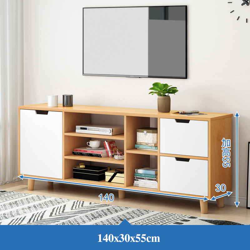 Two drawers for one door Nordic maple + warm white