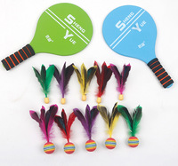 SeeMore Tête de tendon haute élastique tête de boule éponge arc-en-ciel vente en gros boule de cheveux longs 5 couleurs volant boule de plumes de badminton