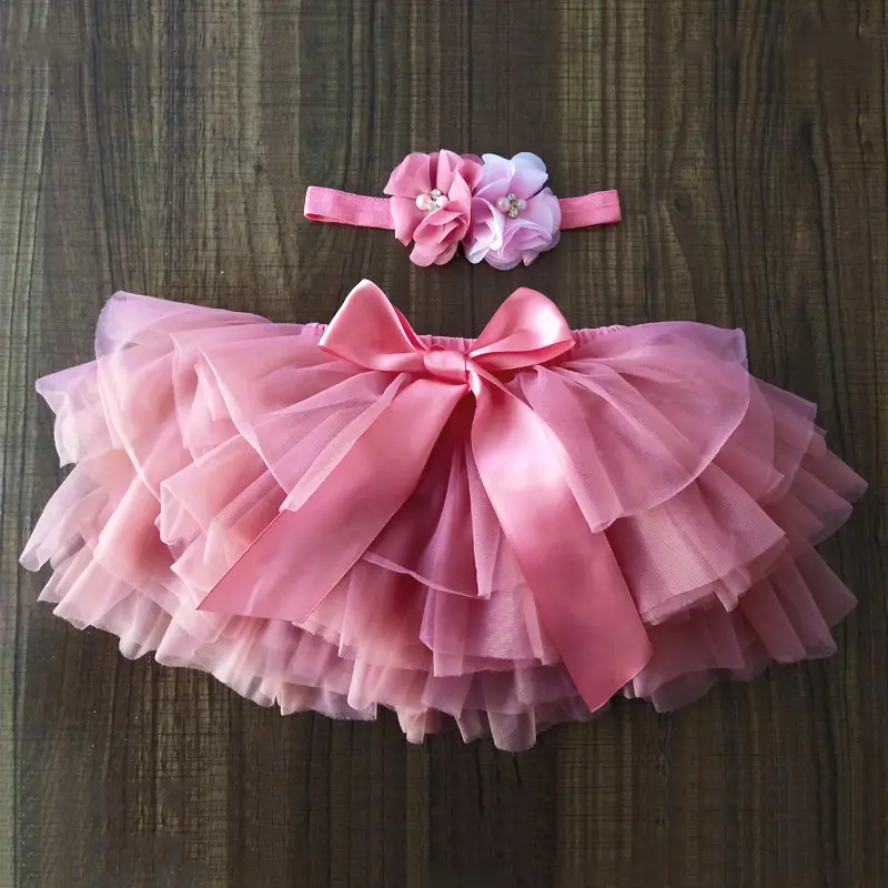 Baby Meisjes Mooie Chiffon Pluizige Pettiskirts Tutu Prinses Partij Rokken Ballet Dans Slijtage Pettiskirt