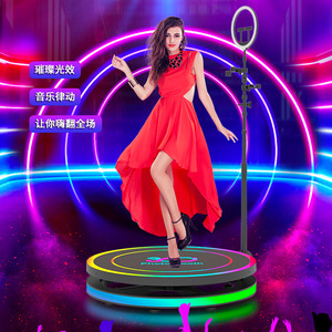 360 Degree Photo Booth Mini Stage Floor Standing With Remote App Control Self Service Print For Smartphones - Product Image 1