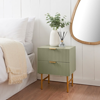 Table de Chevet en Bois de Luxe avec Pieds Dorés, Table d'Appoint Moderne pour Chambre à Coucher, Salon, Canapé – Design Unique – Offre Spéciale