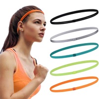 Bandeau Élastique pour Cheveux Femmes Hommes Absorption Sueur Polyester Football Basketball Course Yoga Sport