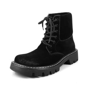 Chaussures élégantes à bout carré, simples, antidérapantes, imperméables, de couleur unie, rétro, décontractées, à talon moyen épais, à la mode, fabriquées à la main - Product Image 1