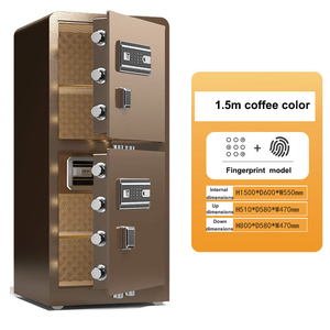 Hộp An toàn hai cửa lớn 1.5M với hộp mật mã mô hình vân tay cho Hộp An toàn văn phòng tại nhà - Product Image 3